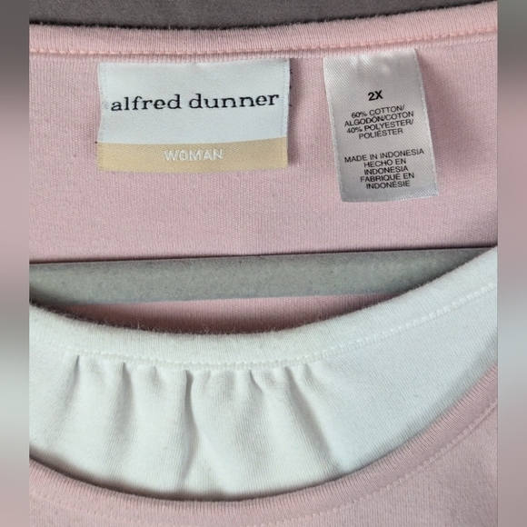 Alfred Dunner Vintage top in 2X with beads, quilting and embroidery details - Picture 3 of 12